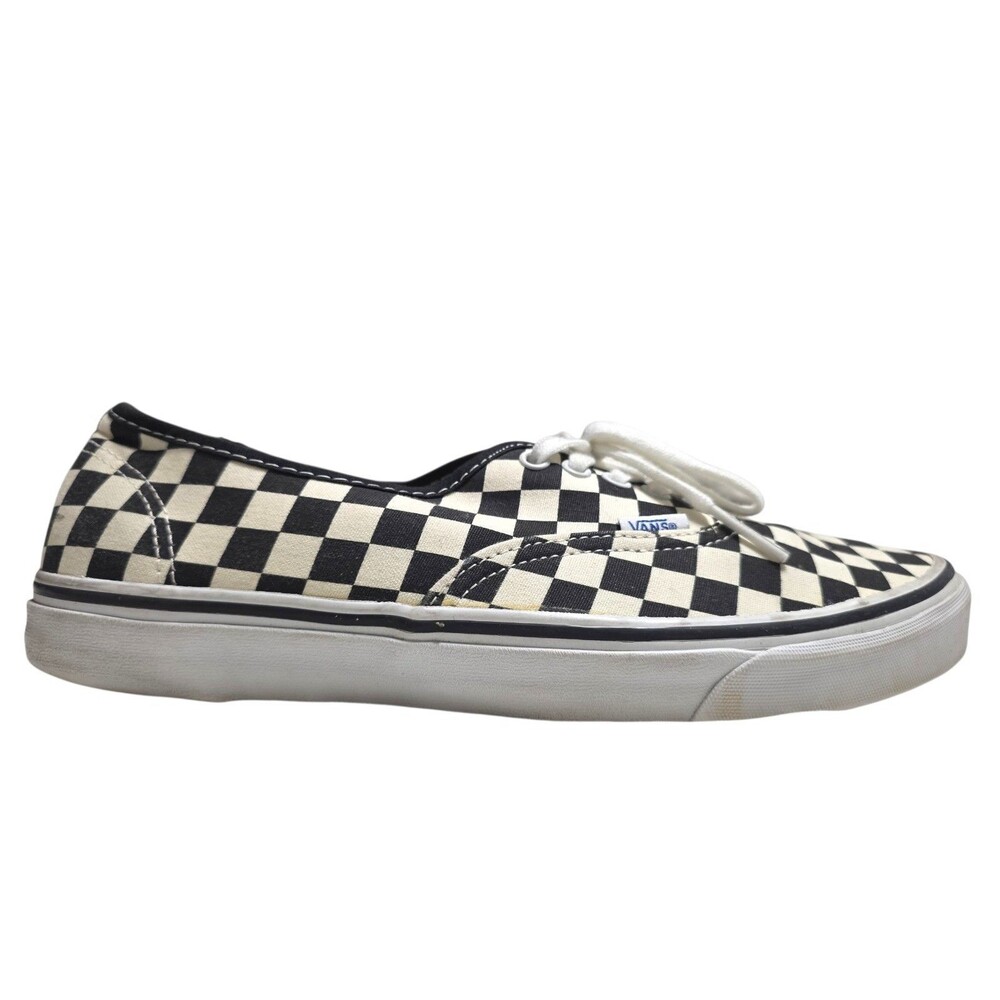 VANS Authentic Men’s Black/White Checkerboard Canvas Low Top Lace-Up Sneakers 11